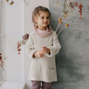 Jamie Kay Riley Knit Dress - Oatmeal marle 7yr